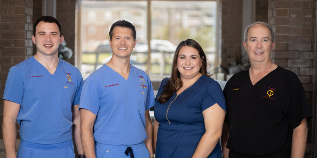 group of picture of doctor within the dental center